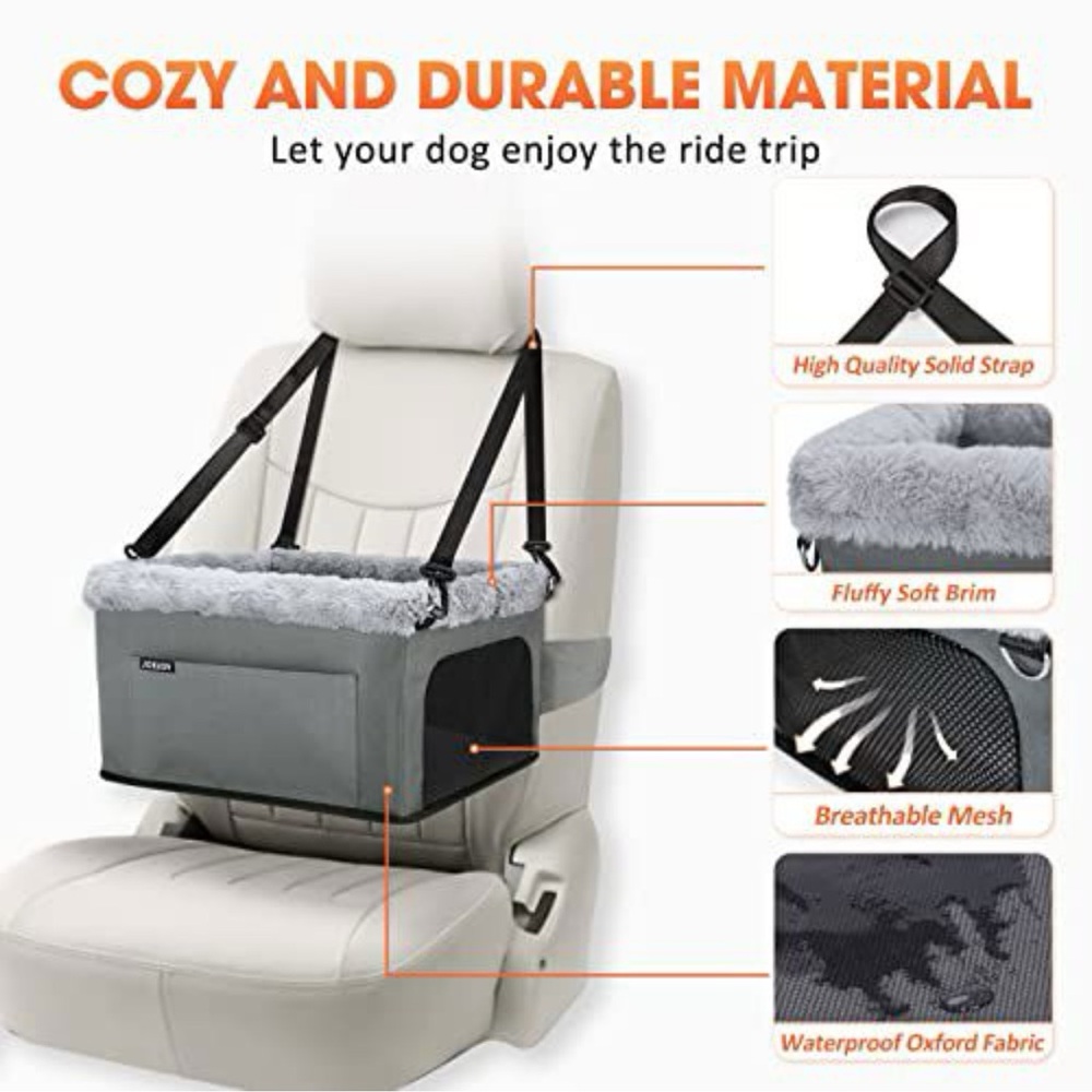 JOEJOY Deluxe Dog Booster Seat with Sturdy Metal Frame and Safety Leash NEW - Picture 3 of 8